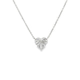 Lab Heart Diamond Solitaire Necklace