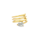 Gold Wrap Ring With Diamond Pear