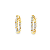 Oval Diamond Hoops