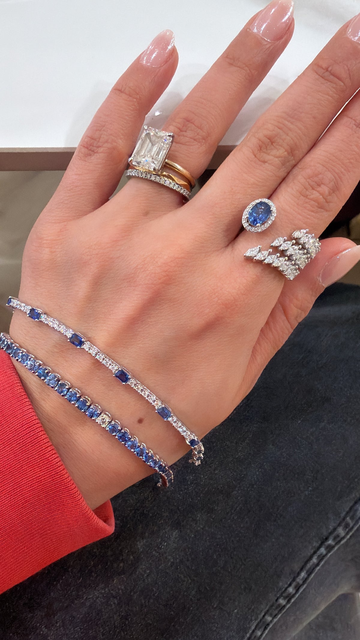 Sapphire Diamond Statment Ring