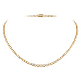 Graduated Buttercup Tennis Necklace- YG
