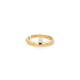 Chunky Gold & Floating Diamond Pinky Ring