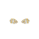 Cluster Pear Studs YG