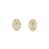 Lab Ovel Bezel Diamond Studs - 4.03 ct