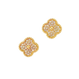 Diamond Clover Studs