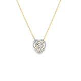 Cluster Heart Pendant Necklace
