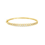 Diamond Detailed Gold Bangle