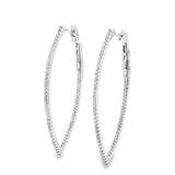 Pointed Diamond Hoops WG