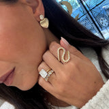 Fluted Heart Earrings