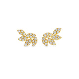 Leaf Cluster Studs- YG