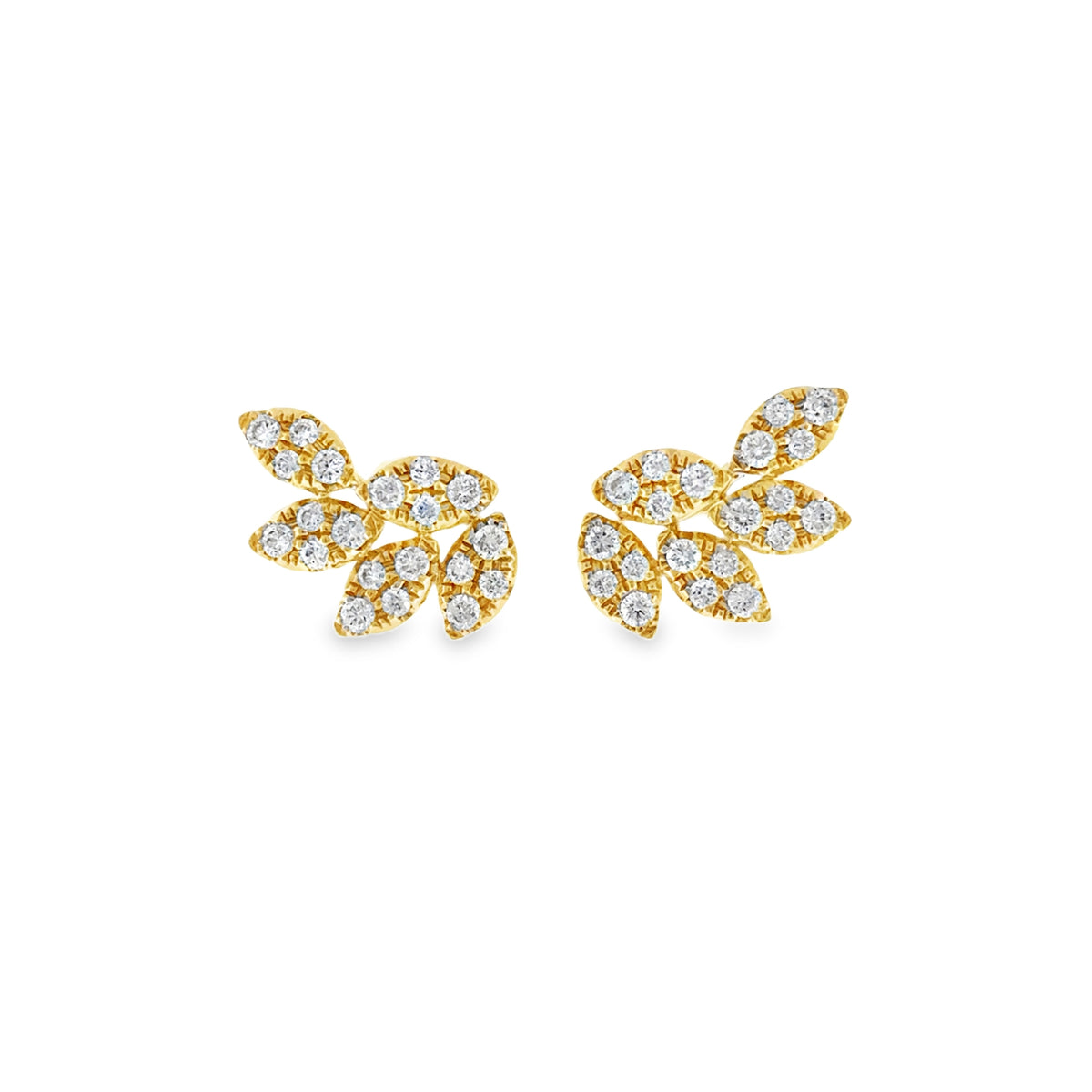 Leaf Cluster Studs- YG