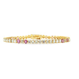 Mother Of Pearl & Pink Sapphire Bracelet