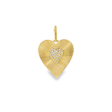 Fluted Heart Charm