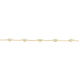 Lab Mixed Shape Diamond By Yard Bracelet- YG