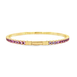 Ombre Light Pink/Dark Pink Sapphire Flex Bangle- 7”