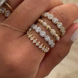 Pave Round Stacking Band WG