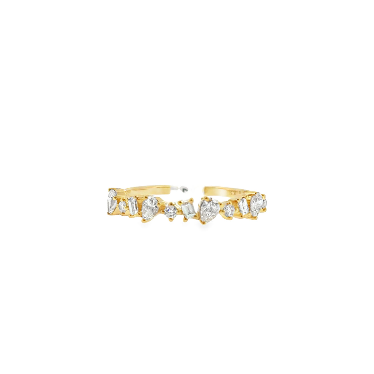Dainty Mixed Shape Diamond Band- YG