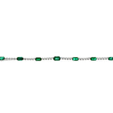 Emerald & Diamond Tennis Bracelet