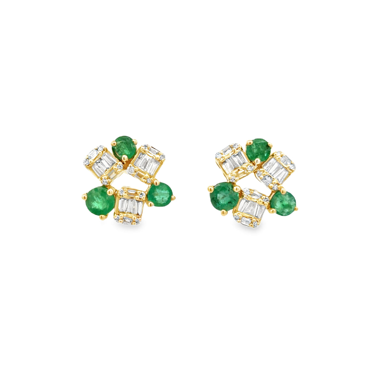 Emerald Cluster Studs