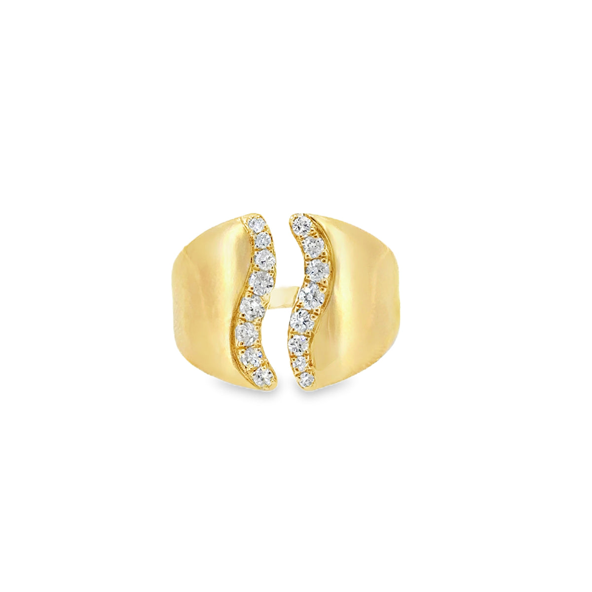 Gold Open Front Ring