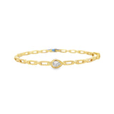 Pear Diamond Chain Bangle