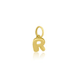 Mini Gold Bubble Initial Charm