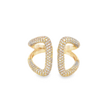 Open Front Pave Ring