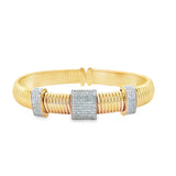 Italian Flex Diamond Station Bangle