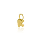 Mini Gold Bubble Initial Charm