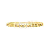 Gold & Diamond Oval Bangle