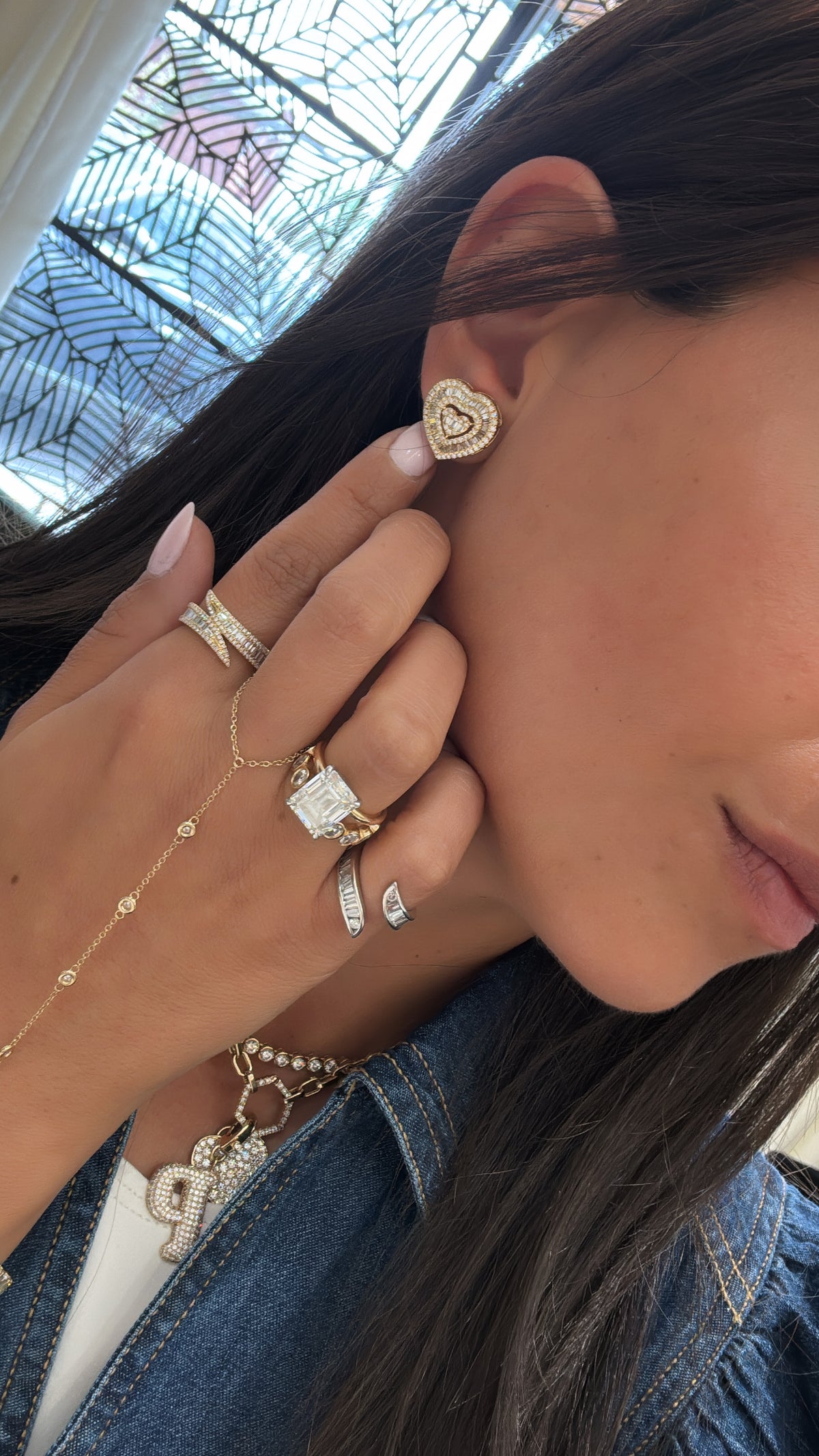 Large Heart Studs