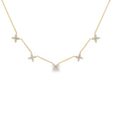 Diamond Flower Dainty Necklace