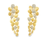 Matte Gold & Diamond Long Earrings