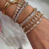 Pear Bezel Diamond Bracelet