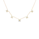 Diamond Flower Dainty Necklace