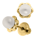 Pearl Flower Baby Earrings