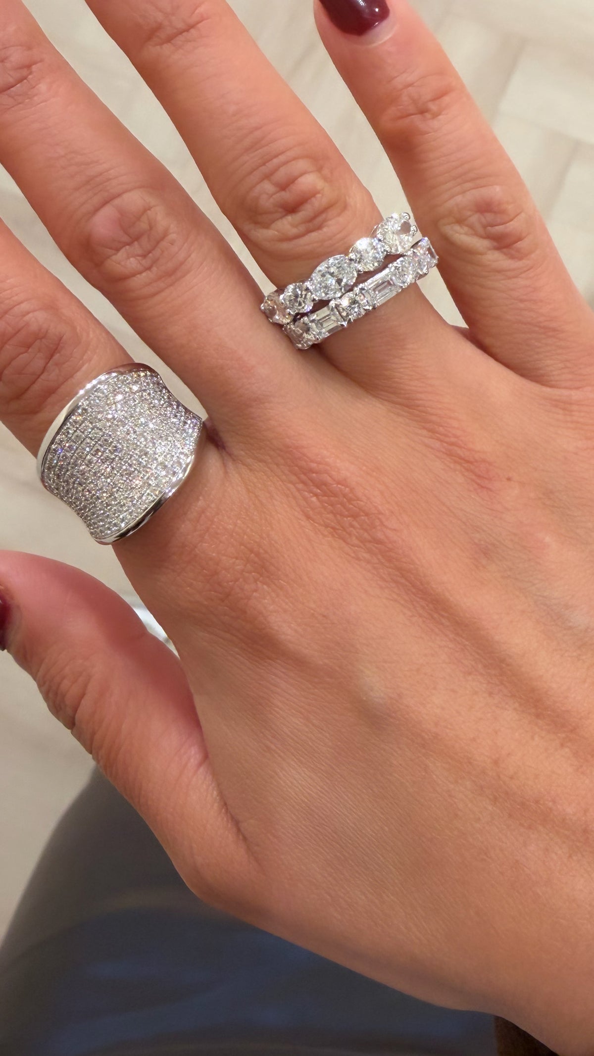 Pave Diamond Statement Ring