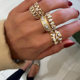 Gold Watch Link Ring
