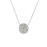 Round Cluster Solitaire Necklace