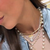 Diamond Necklace With Baguette Heart