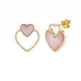 Mother-of-Pearl Heart Earring