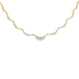 Wavy Diamond Cloud Necklace