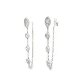 Marquise & Diamond Bezel Earrings