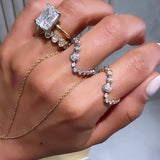 Bezel Wavy Ring- WG