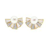 Mother Of Pearl Fan Earrings