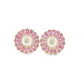 Pearl & Pink Sapphire Statement Earrings