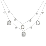 Two Strand Sliced Diamond Necklace