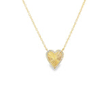 Fluted Heart Necklace