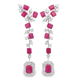 Ruby and Diamond Statment Earrings