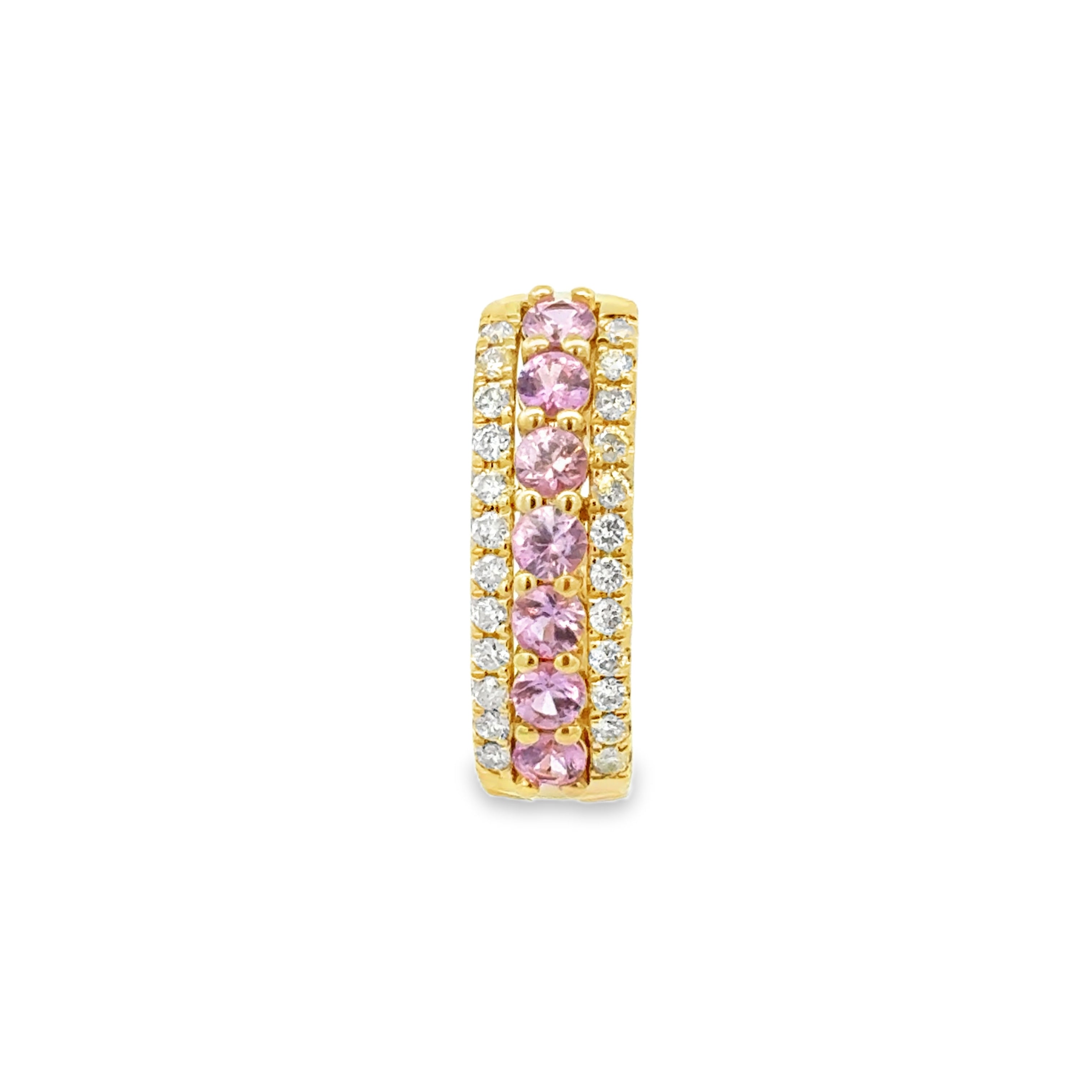 Pink Sapphire/Diamond Ear Cuff